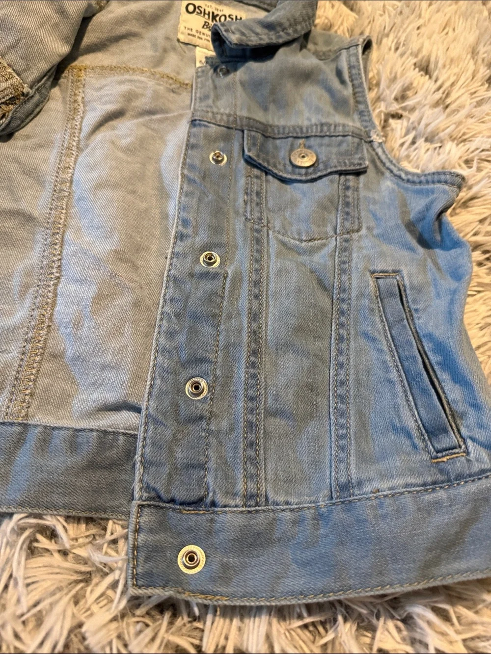 OshKosh B'gosh Light Blue Denim Vest